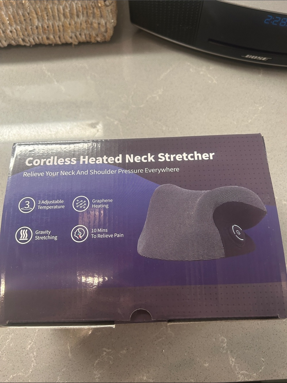 Cordless Heated Neck Stretcher - Purple